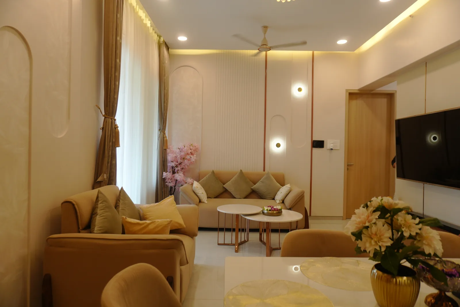 The living room — after